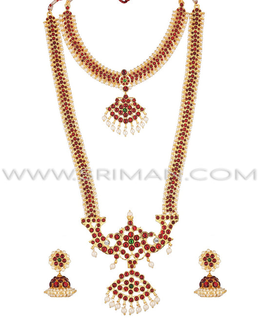 Kempu haram peacock design for bharatantaym and kuchipudi dance