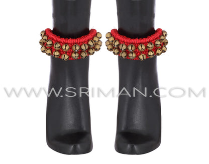 lightweight 2 rows ghungroo dance anklets