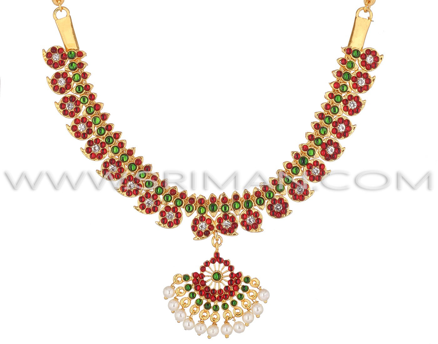 Sriman mango flower desgin necklace