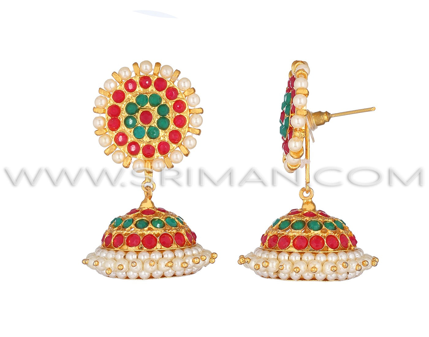 SRIMAN SINGLE LOCKET NECKLACE WITH EARINGS