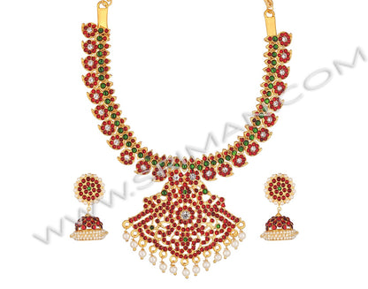 SRIMAN KEMPU SMALL MANGO DESGIN SHORT NECKLACE