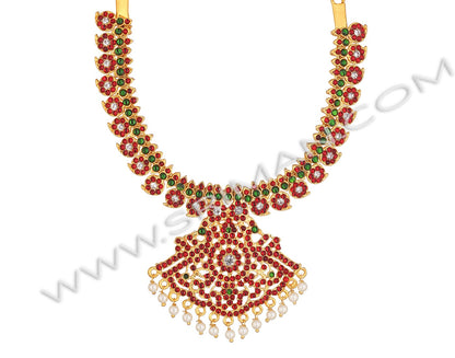 SRIMAN KEMPU SMALL MANGO DESGIN SHORT NECKLACE