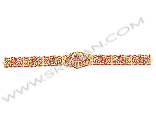 SRIMAN KEMPU STONES WAIST BELT