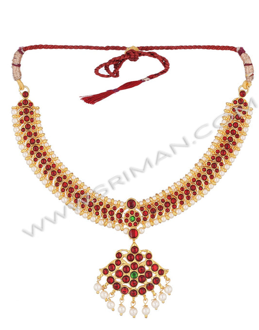 Sriman kempu short necklace