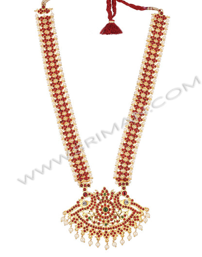 SRIMAN KEMPU LOUTES DESGIN LONG HARAM WITH NECKLACE