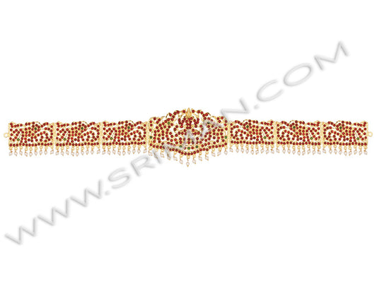SRIMAN KEMPU STONES WAIST BELT