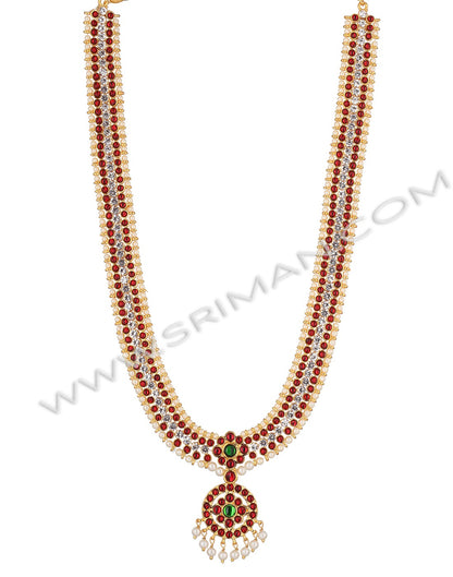 SRIMAN KEMPU  LONG HARAM AND NECKLACE