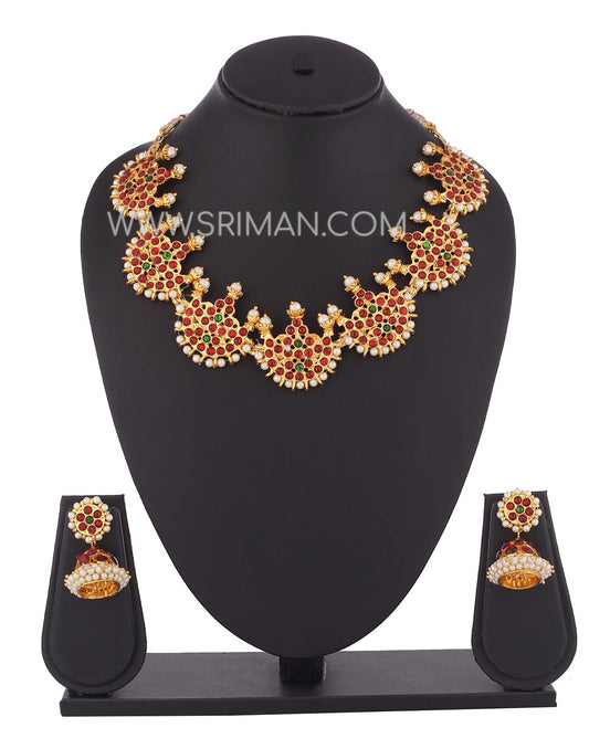 SRIMAN DESINGER CHOKER SET WITH EARINGS