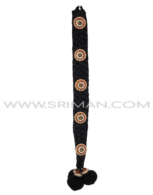 Assembled Hair And Jada With Round Kunjalam