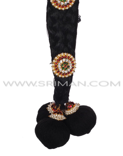 Assembled Hair And Jada With Round Kunjalam