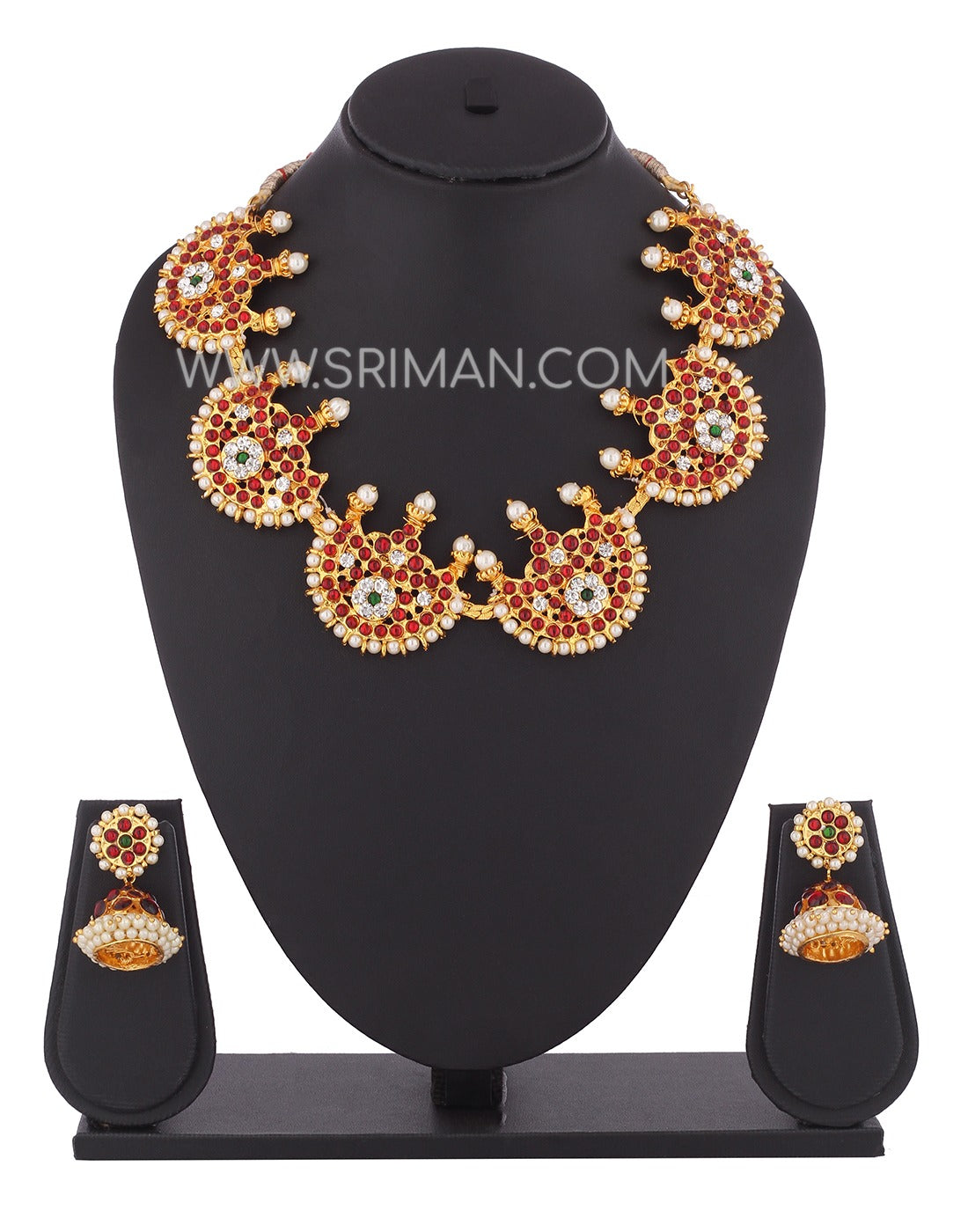 SRIMAN DESINGER CHOKER NECKLACE SET WITH EARINGS