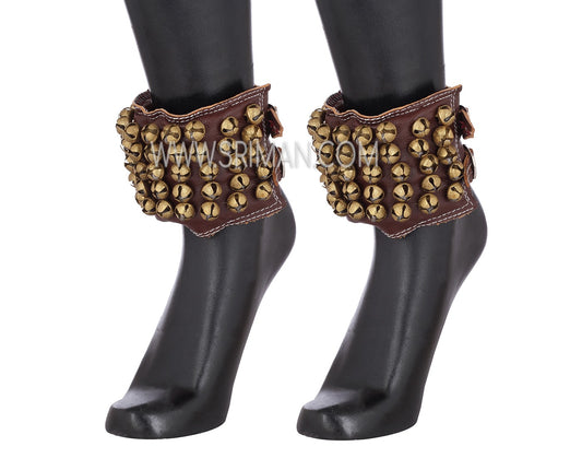 leather salangai 5 rows classical dance anklets