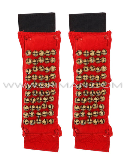5 rows velvet velcro salangai ghungroo bharatanatyam dance anklets