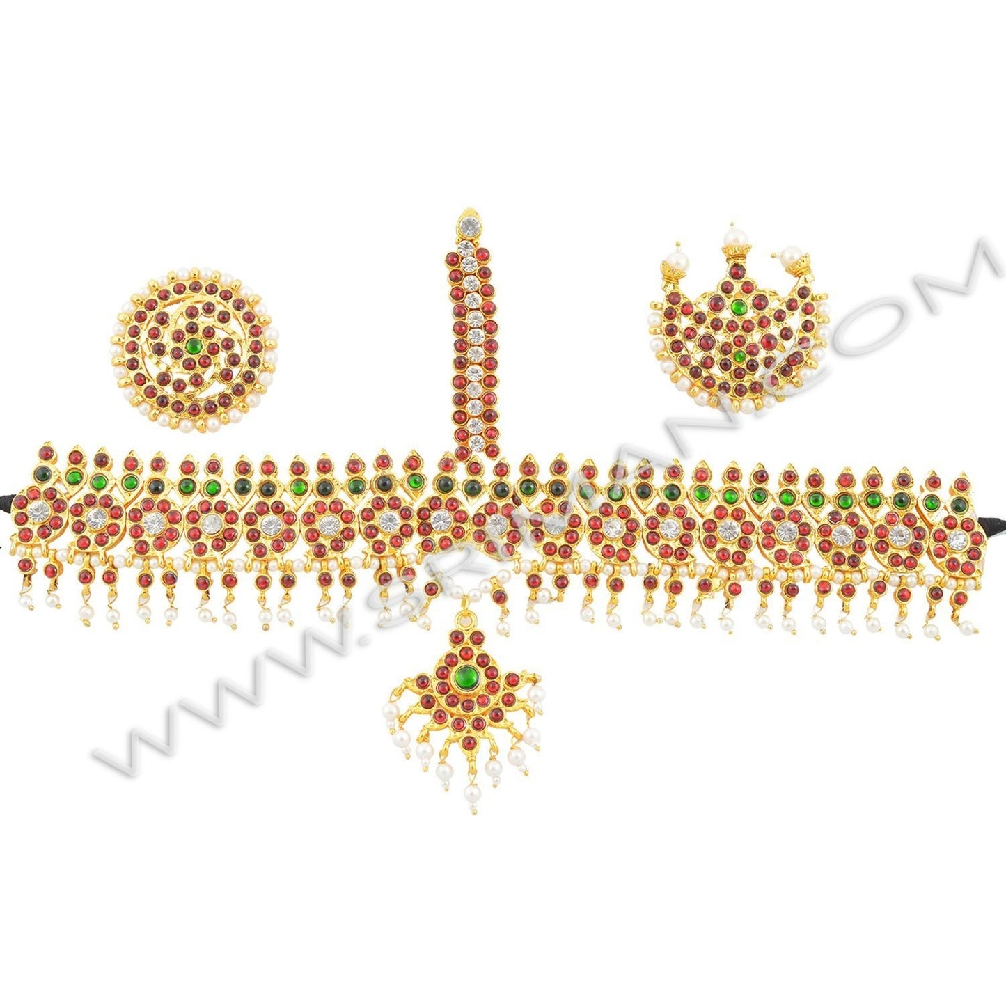 SRIMAN TEMPLE DANCE JEWELLERY SET- MANGO
