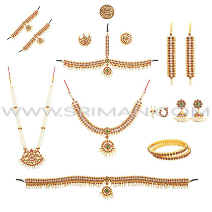 BHARATANATYAM TEMPLE JEWELLERY DANCE SET