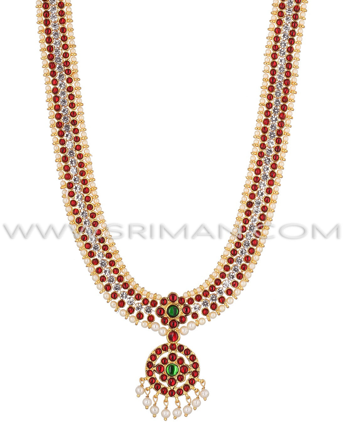 Sriman long moti haram with single locket