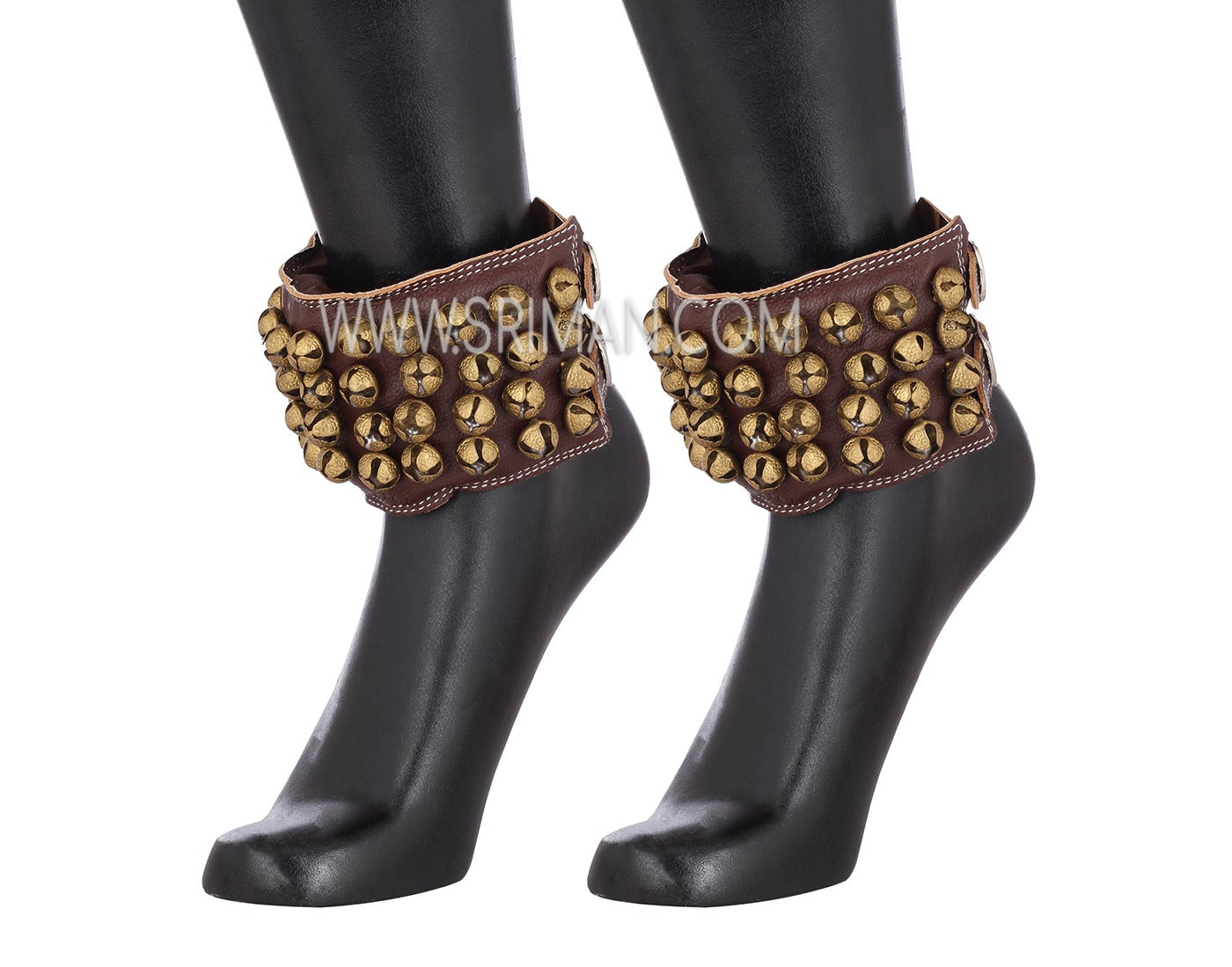 4 Line Leather Pad Ankel Bell GHUNGROO