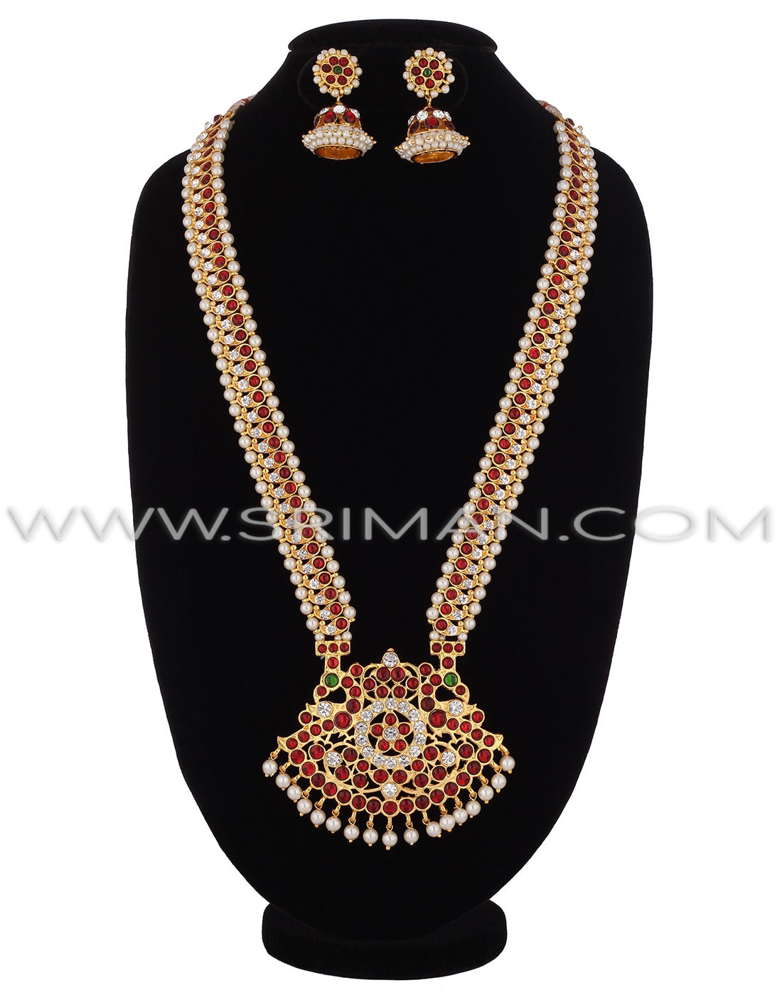 SRIMAN LONG MOTI HARAM WITH EARINGS