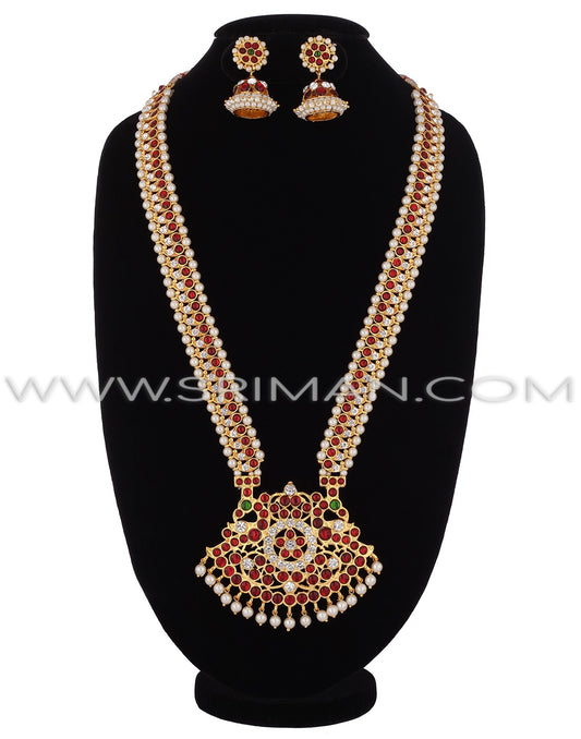 SRIMAN LONG MOTI HARAM WITH EARINGS