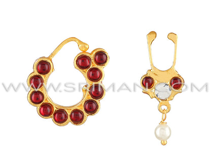 BHARATANATYAM DANCE JEWELLERY SET - 10 ITEMS