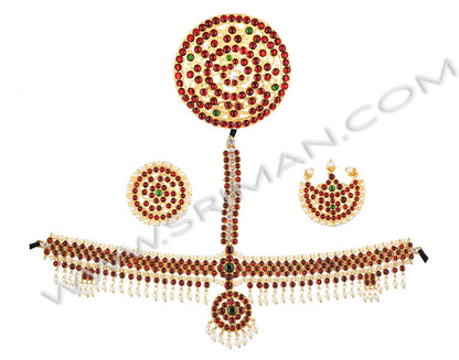 SRIMAN BHARATANATYAM KEMPU JEWELLERY SET