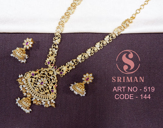 SRIMAN MAT FINISH NECKLACE SET