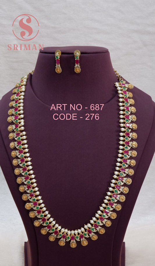 SRIMAN GOLD POLISH BEATS WITH KASULA MALA SET