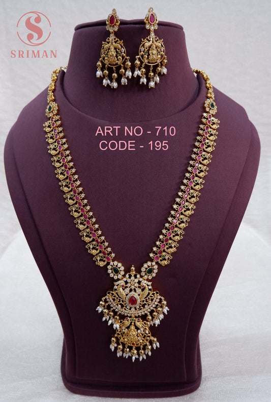 SRIMAN MAAT FANCY LONG NECKLACE WITH EARINGS