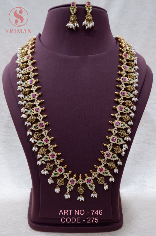 SRIMAN MAAT FINISH PINK BEATS LONG HARAM WITH EARINGS