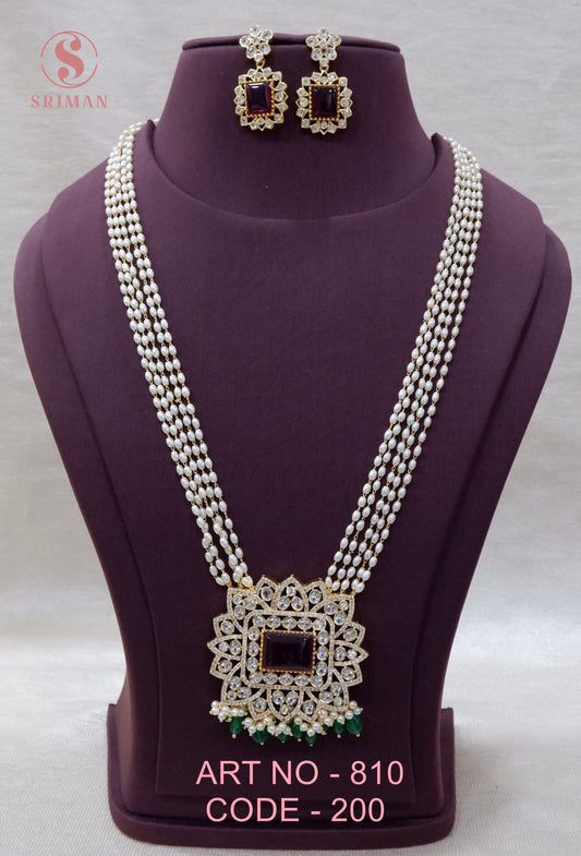 SRIMAN PEARLS HARAM WITH STUDS