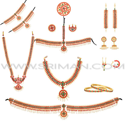 Sriman Stone Antique Complete Dance Set-10 items.