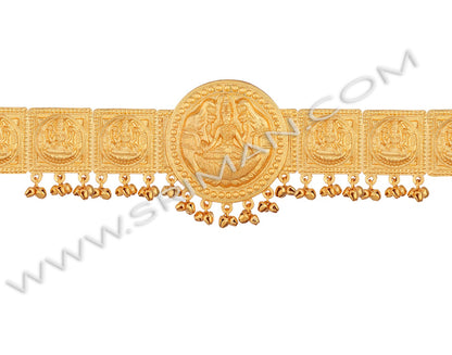 Gold polish vaddanam for classical dance performance