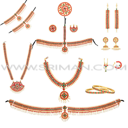 SRIMAN STONE STUDDED DANCE  SET