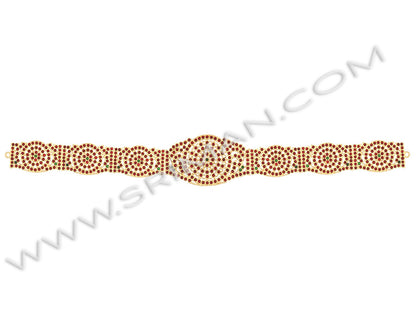 Temple jewellery kempu stones Vaddanam waist belt