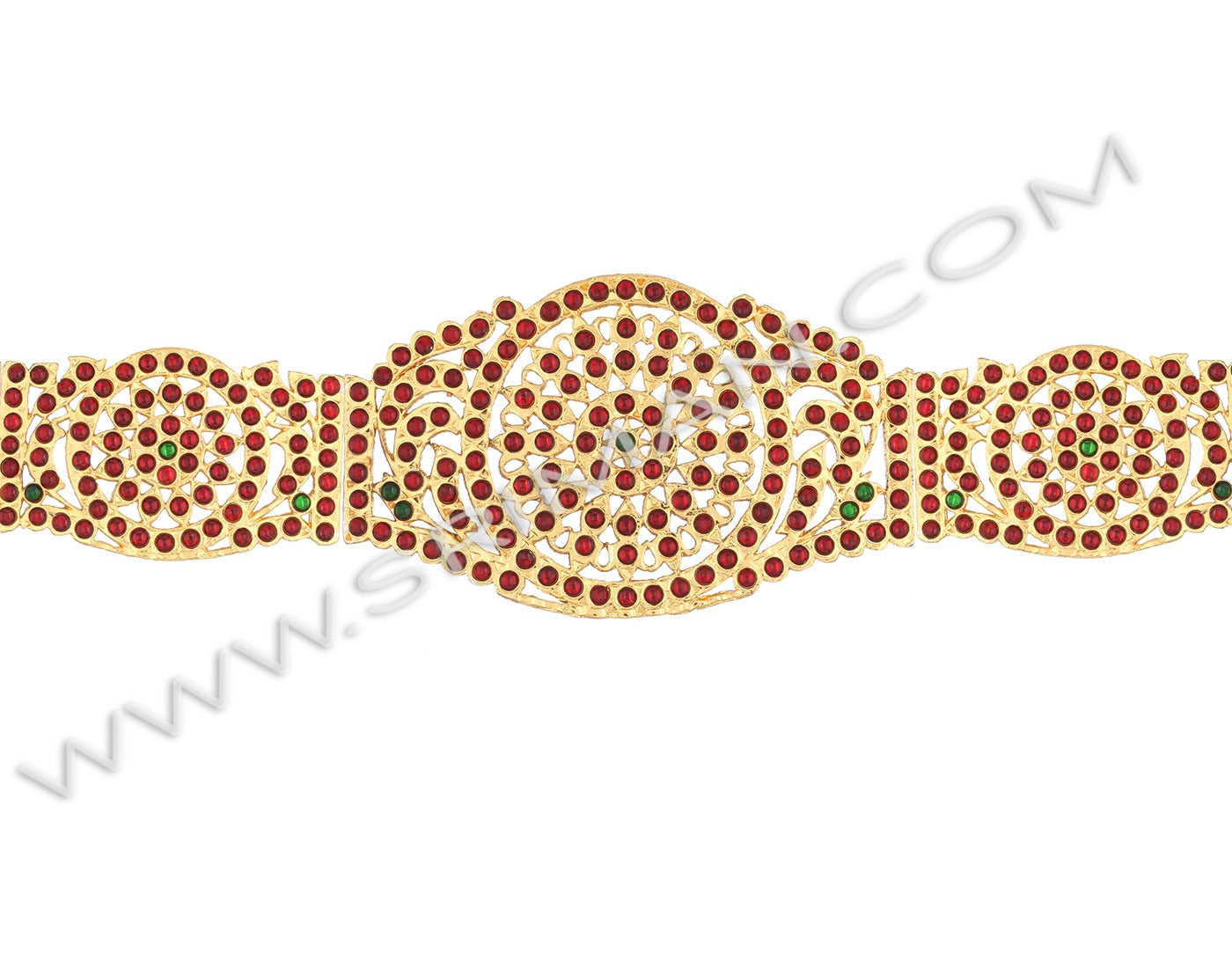 Oddiyanam kempu stones waist belt for dance costume