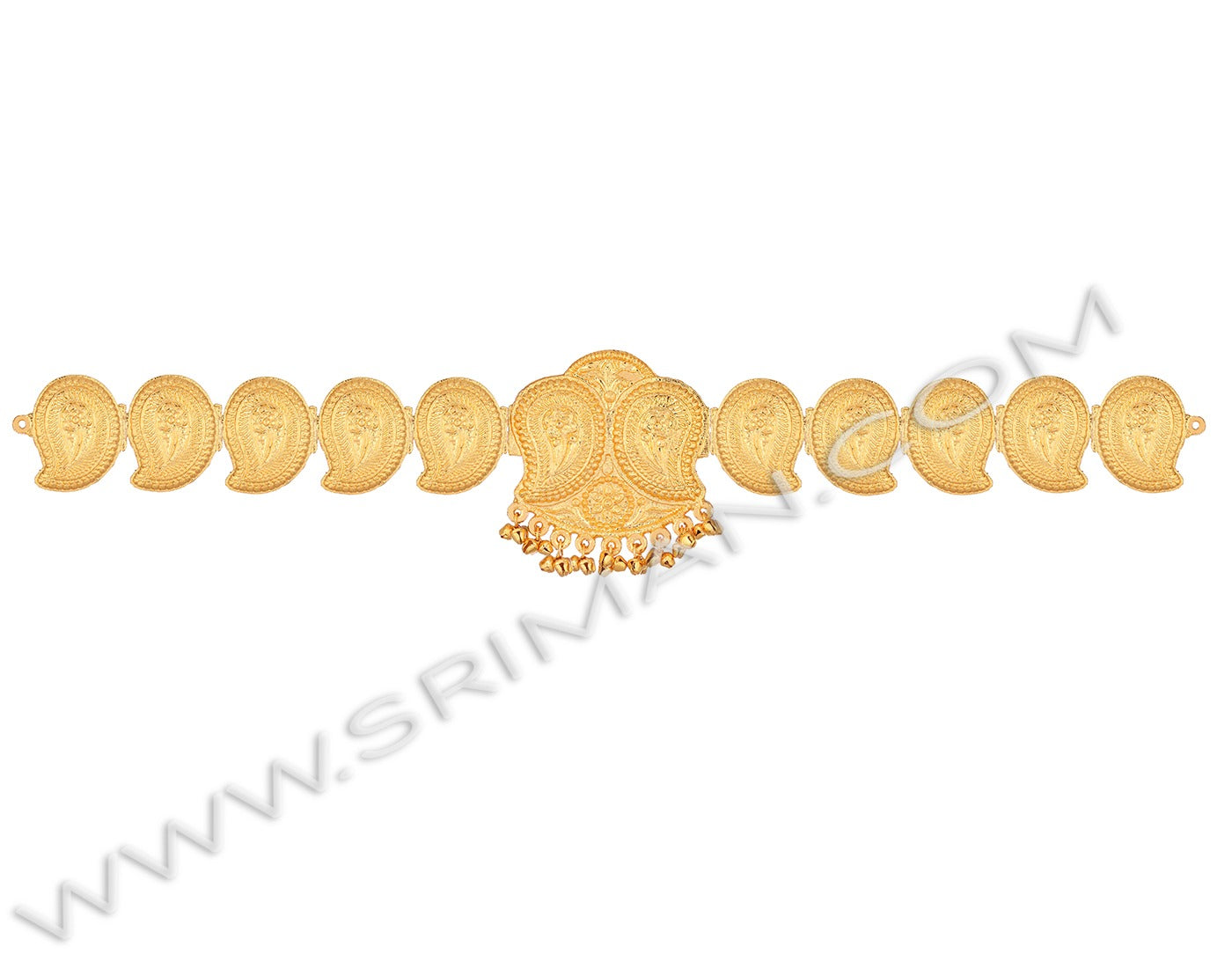 Temple jewellery mango gold vaddanam waist belt