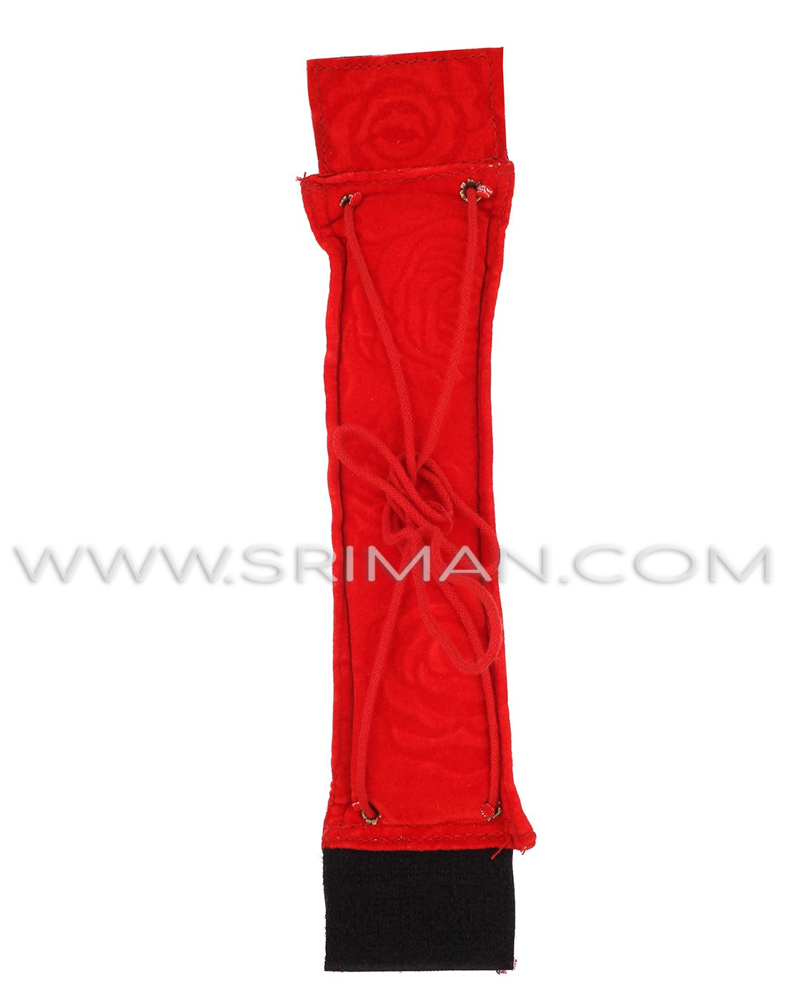 red velvet velcro salangai side view