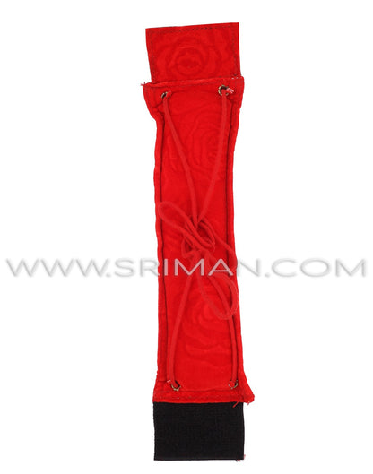 red velvet velcro salangai side view