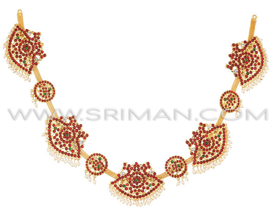 Temple jewellery stones waist belt for Bharatanatyam dance