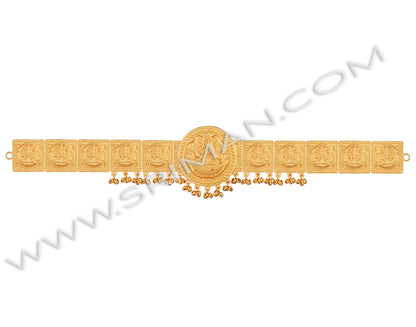 Temple jewellery waist belt for Bharatanatyam Lakshmi design
